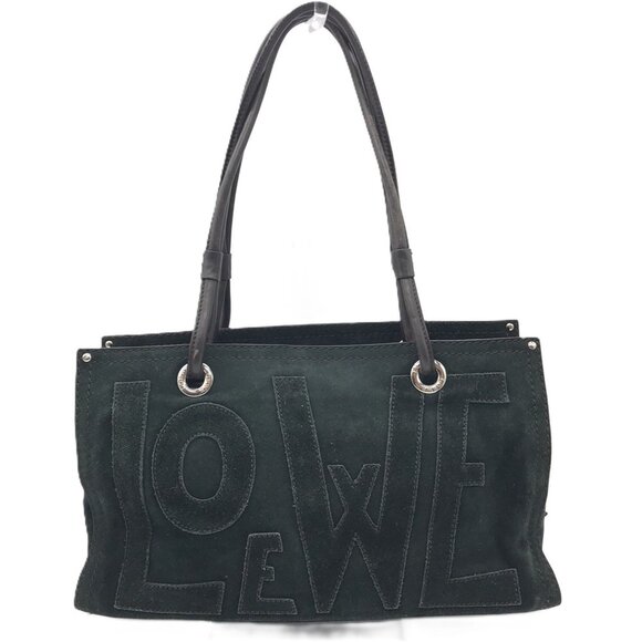 LOEWE Green Leather Tote Bag - Picture 2 of 8